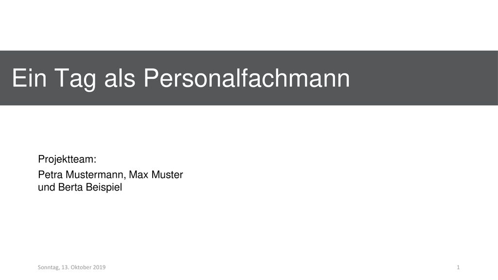Ein Tag als Personalfachmann