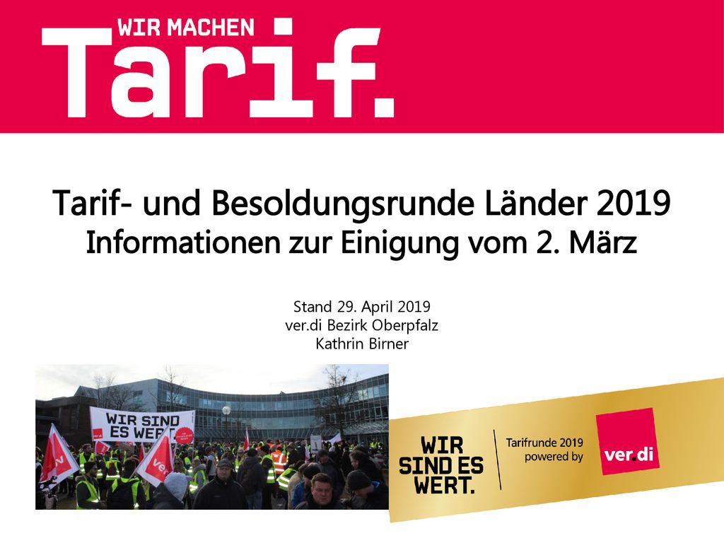 Tarif- und Besoldungsrunde Länder 2019 Informationen zur Einigung vom 2.