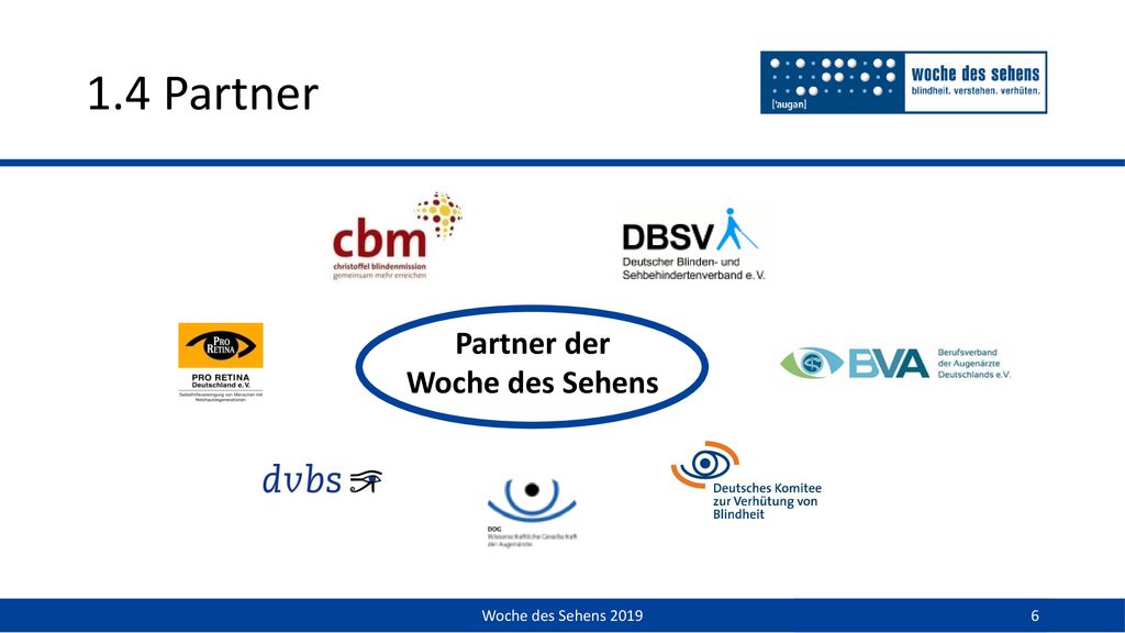 1.4 Partner Partner der Woche des Sehens Woche des Sehens 2019