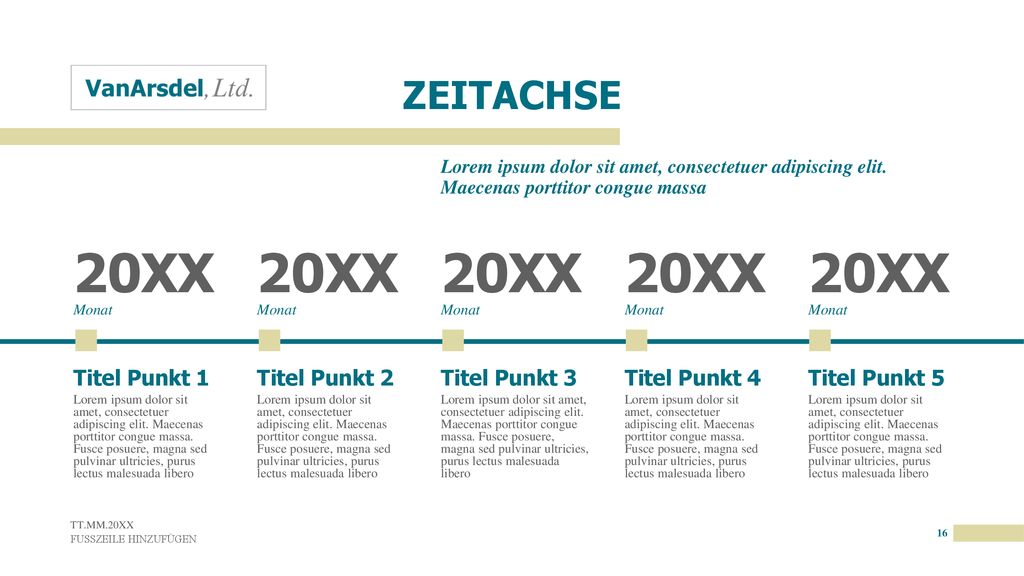 20XX 20XX 20XX 20XX 20XX ZEITACHSE Titel Punkt 1 Titel Punkt 2