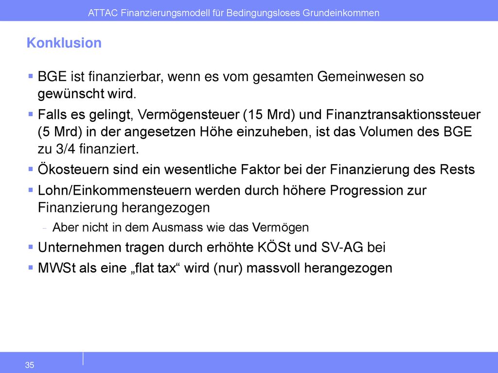 Ökosteuern sind ein wesentliche Faktor bei der Finanzierung des Rests