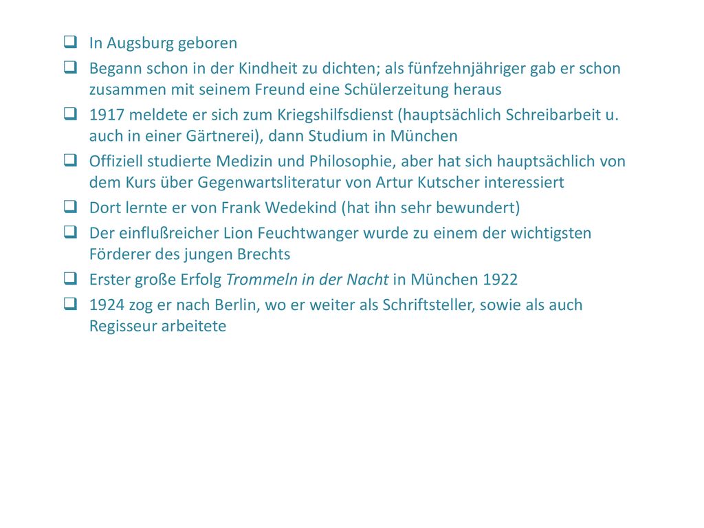 In Augsburg geboren Begann schon in der Kindheit zu dichten; als fünfzehnjähriger gab er schon zusammen mit seinem Freund eine Schülerzeitung heraus.
