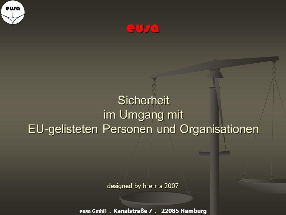 Sicherheit im Umgang mit EU-gelisteten Personen und Organisationen