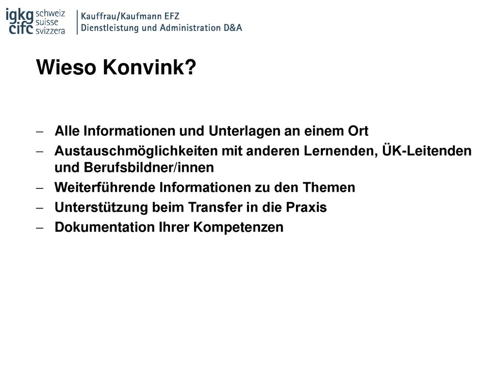 Wieso Konvink Alle Informationen und Unterlagen an einem Ort
