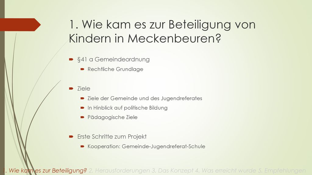 1. Wie kam es zur Beteiligung von Kindern in Meckenbeuren