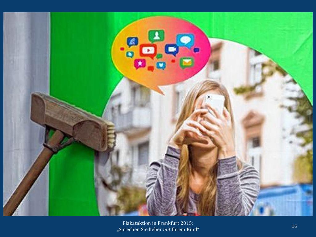 Plakataktion in Frankfurt 2015: „Sprechen Sie lieber mit Ihrem Kind