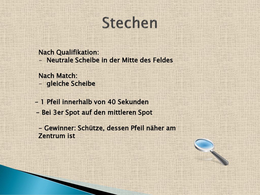 Stechen Nach Qualifikation: Neutrale Scheibe in der Mitte des Feldes