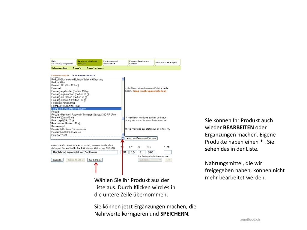 Sie können Ihr Produkt auch wieder BEARBEITEN oder Ergänzungen machen