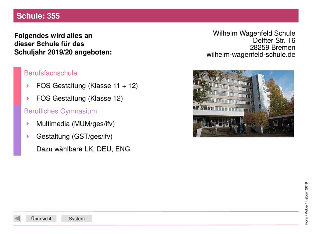 Schule: 355 Wilhelm Wagenfeld Schule Delfter Str Bremen wilhelm-wagenfeld-schule.de. Berufsfachschule.