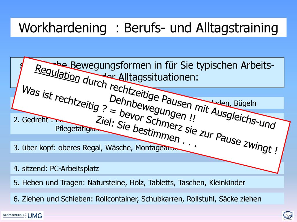 Workhardening : Berufs- und Alltagstraining