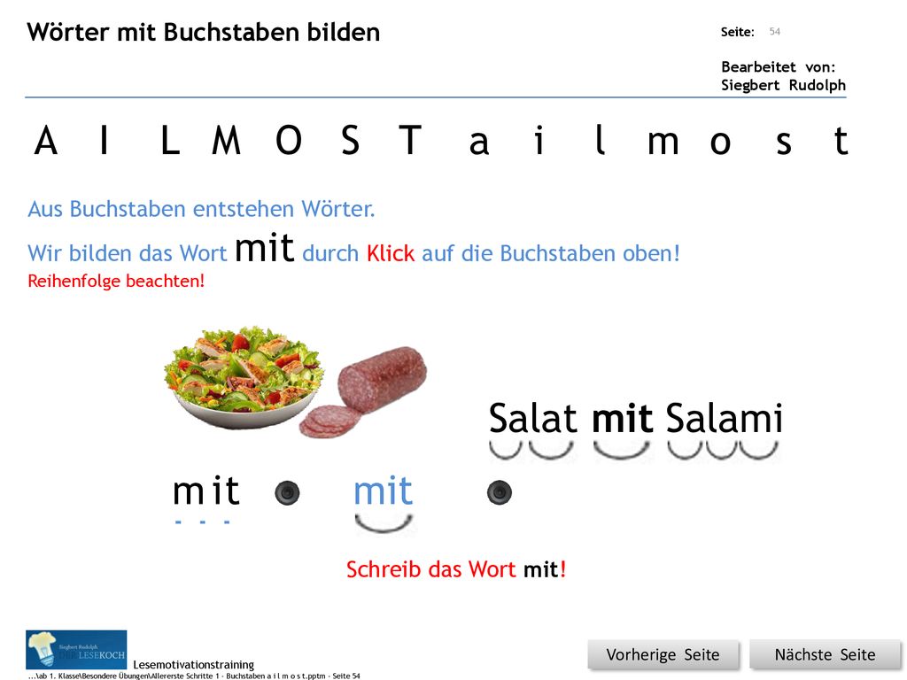 A I L M O S T a i l m o s t Salat mit Salami m i t mit