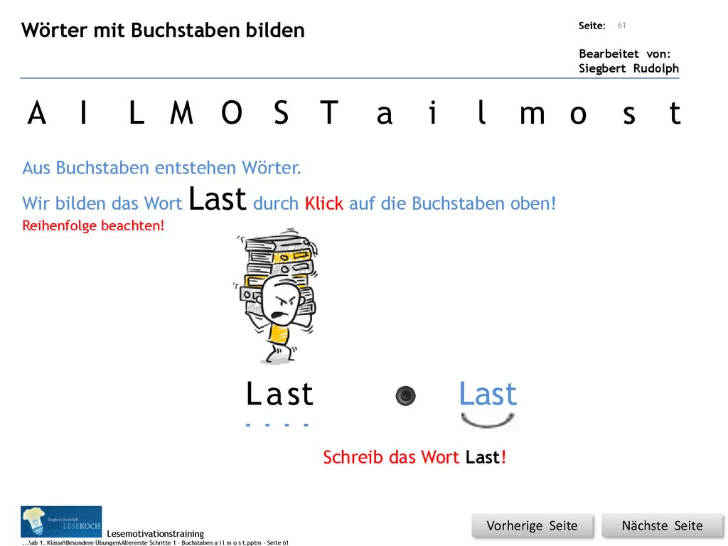 A I L M O S T a i l m o s t L a s t Last Wörter mit Buchstaben bilden