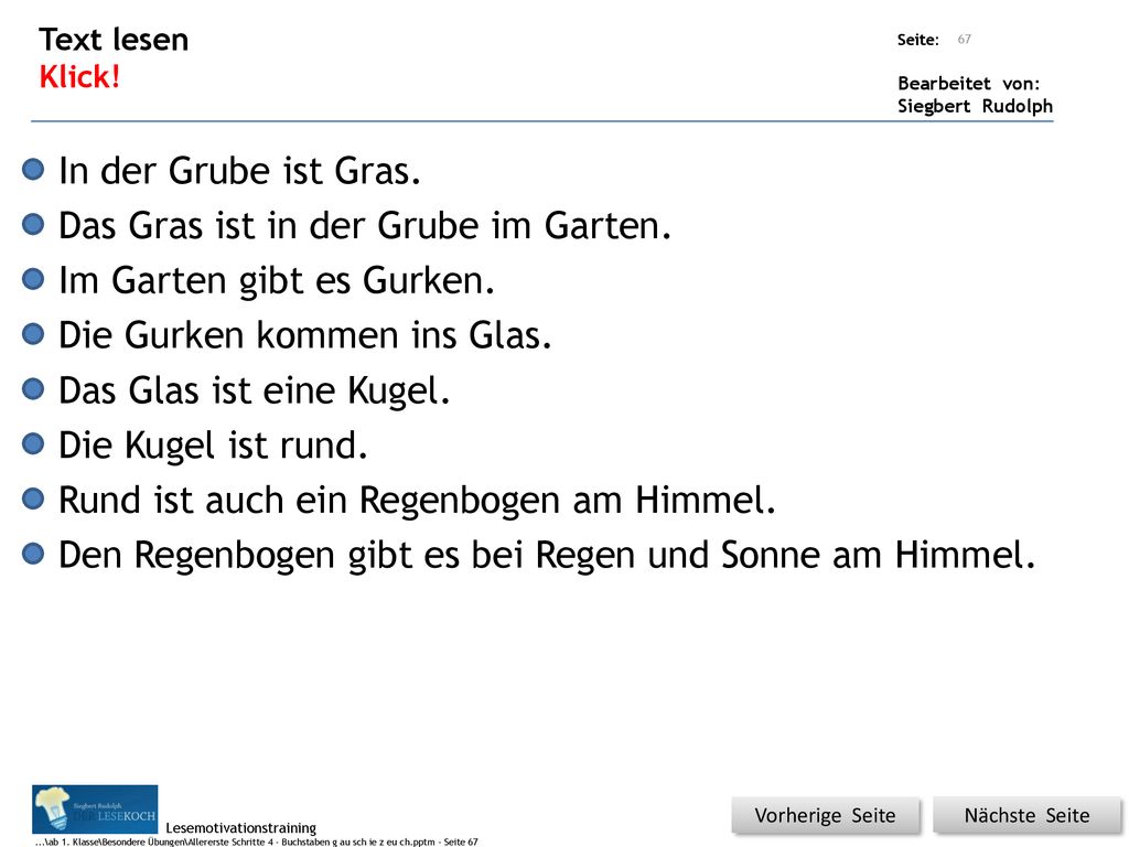 Das Gras ist in der Grube im Garten. Im Garten gibt es Gurken.