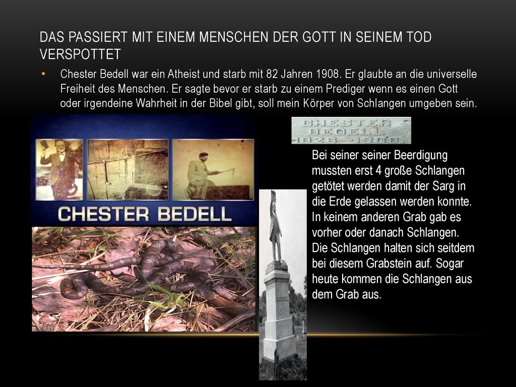 Das passiert mit einem Menschen der Gott in seinem Tod verspottet
