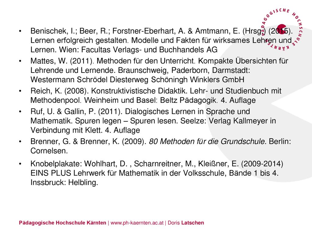 Benischek, I. ; Beer, R. ; Forstner-Eberhart, A. & Amtmann, E. (Hrsg