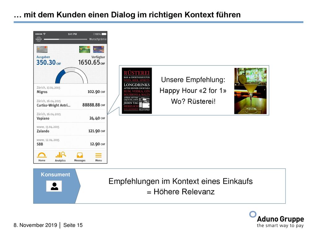 … mit dem Kunden einen Dialog im richtigen Kontext führen