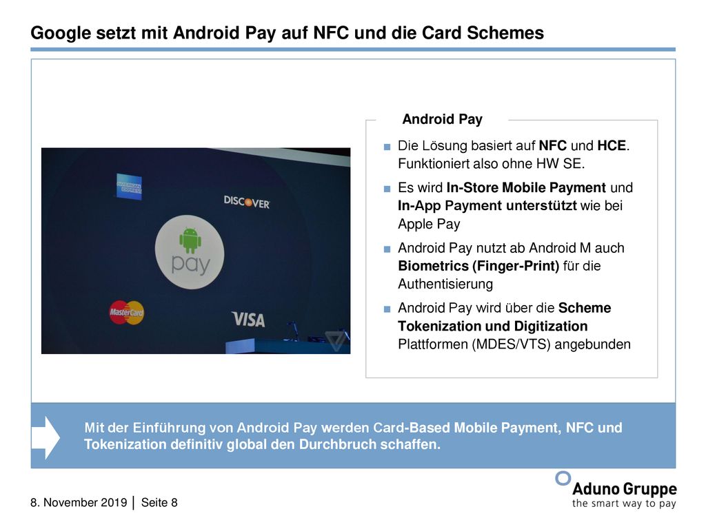 Google setzt mit Android Pay auf NFC und die Card Schemes