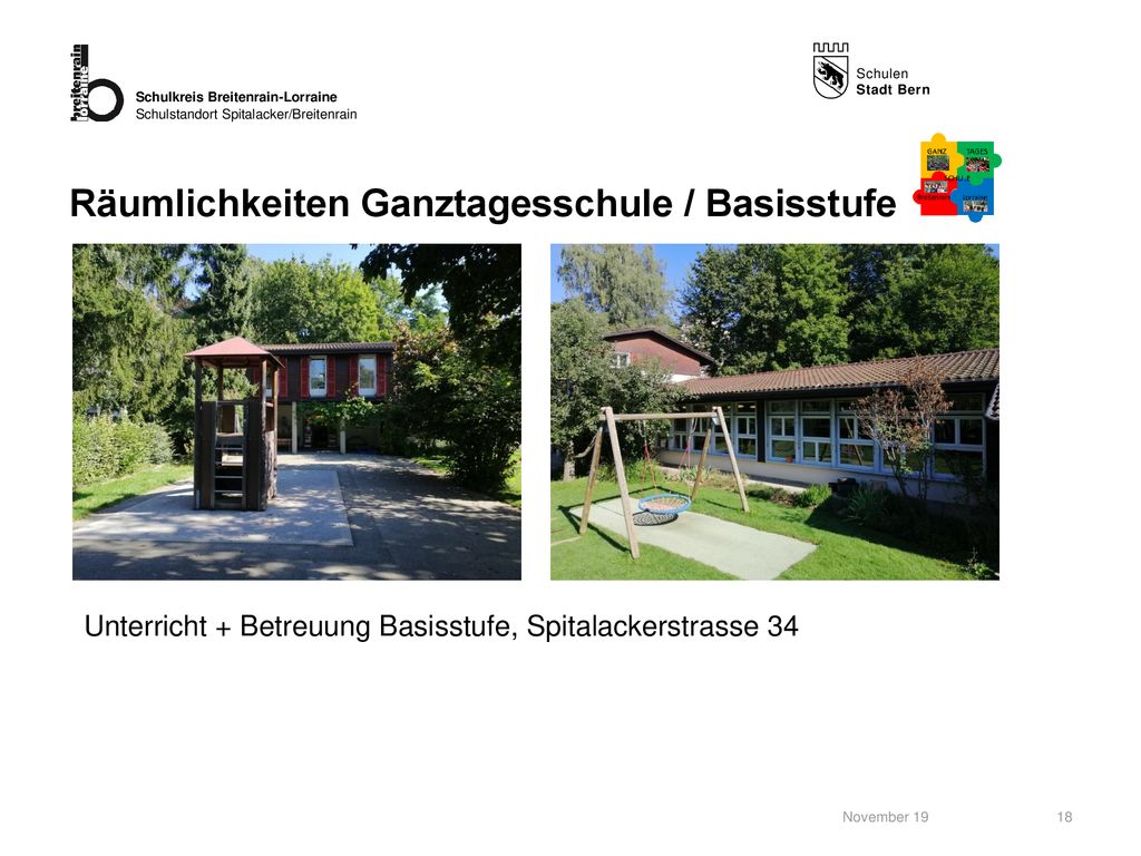 Räumlichkeiten Ganztagesschule / Basisstufe