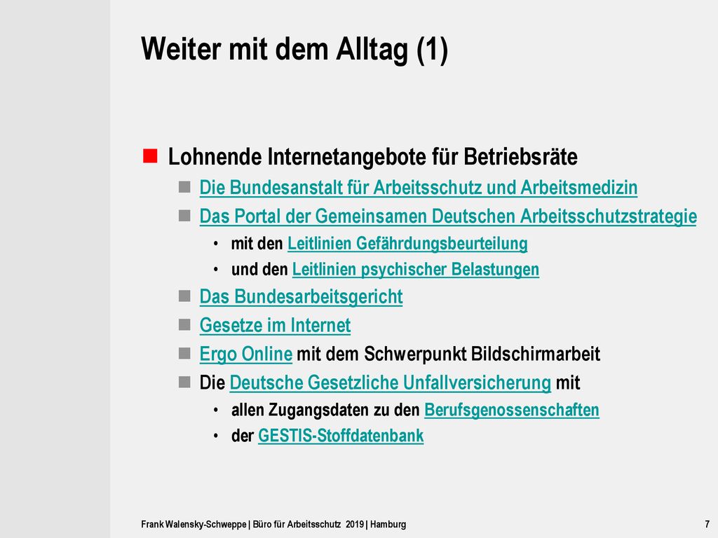 Weiter mit dem Alltag (1)