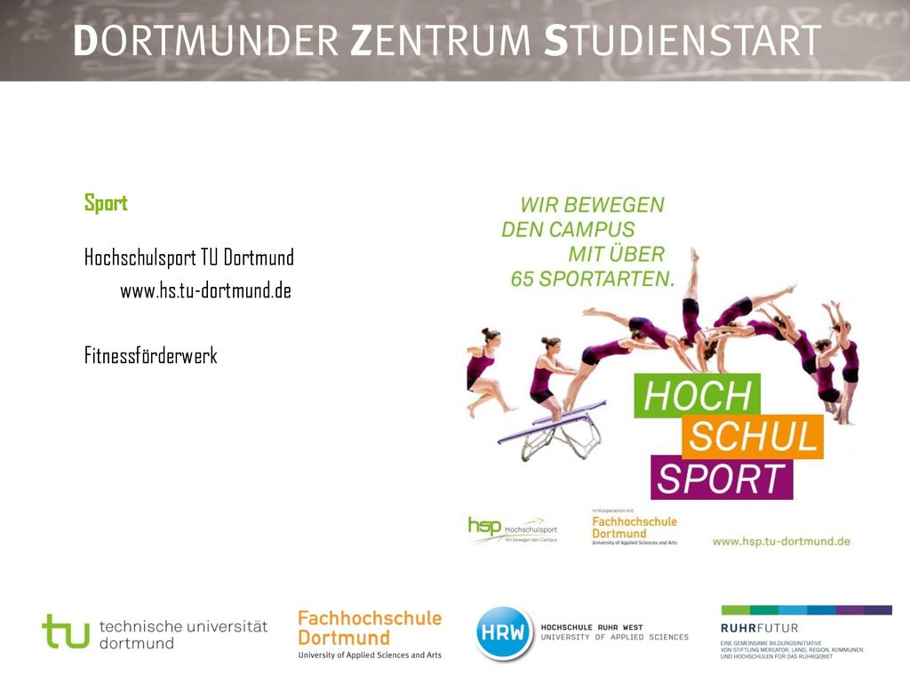 Sport Hochschulsport TU Dortmund   Fitnessförderwerk
