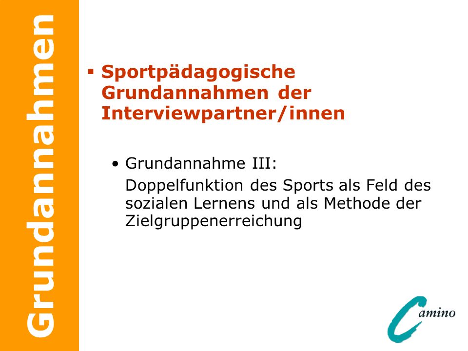 Sportpädagogische Grundannahmen der Interviewpartner/innen
