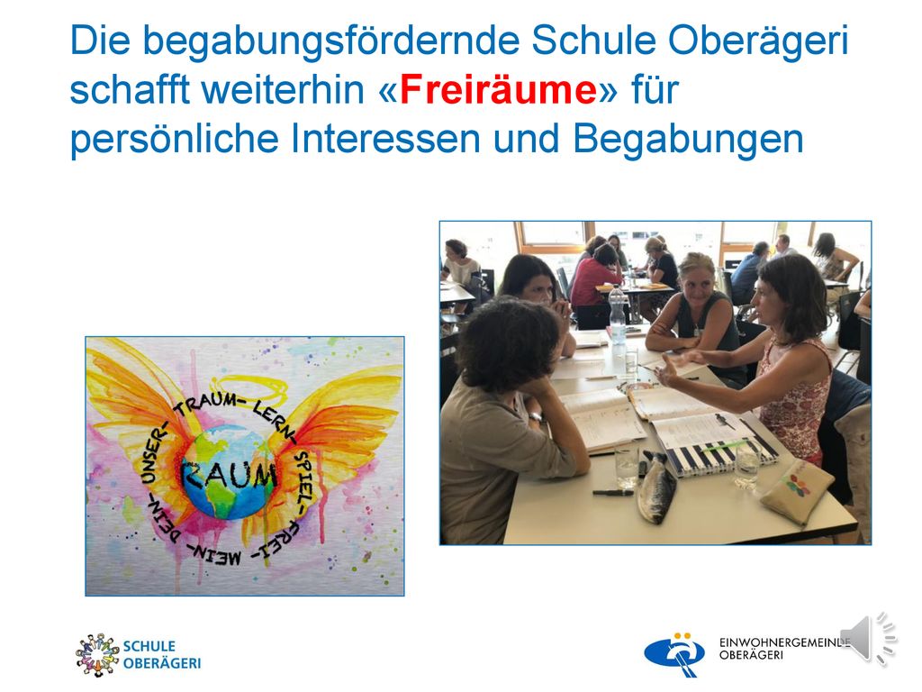 Die begabungsfördernde Schule Oberägeri schafft weiterhin «Freiräume» für persönliche Interessen und Begabungen