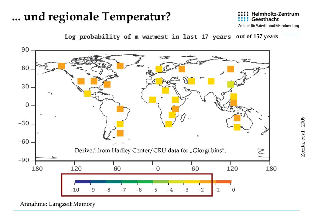Derived from Hadley Center/CRU data for „Giorgi bins .