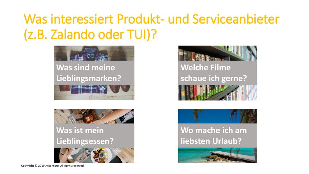 Was interessiert Produkt- und Serviceanbieter (z.B. Zalando oder TUI)
