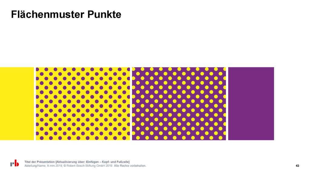 Flächenmuster Punkte Titel der Präsentation [Aktualisierung über: Einfügen – Kopf- und Fußzeile]