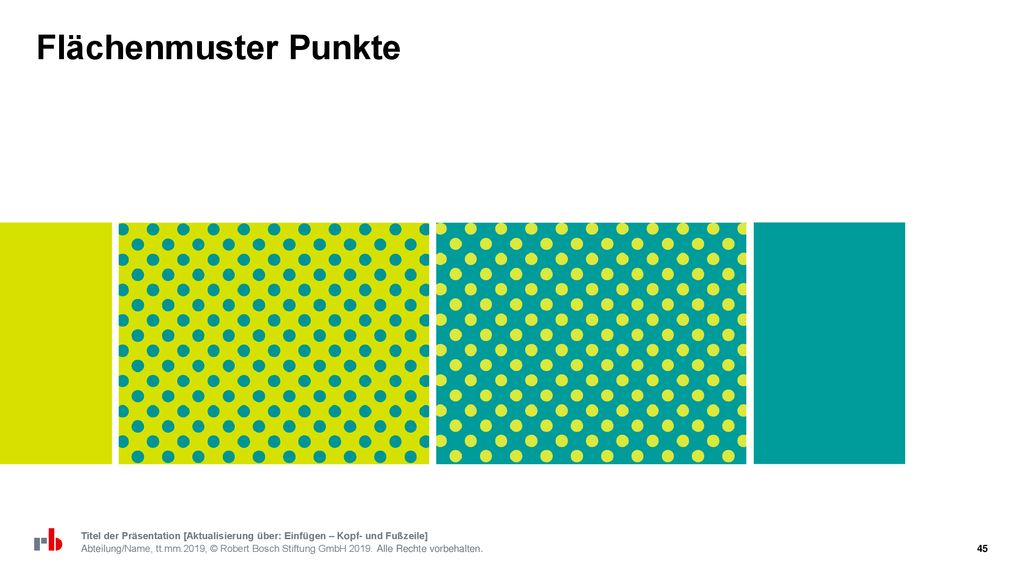 Flächenmuster Punkte Titel der Präsentation [Aktualisierung über: Einfügen – Kopf- und Fußzeile]