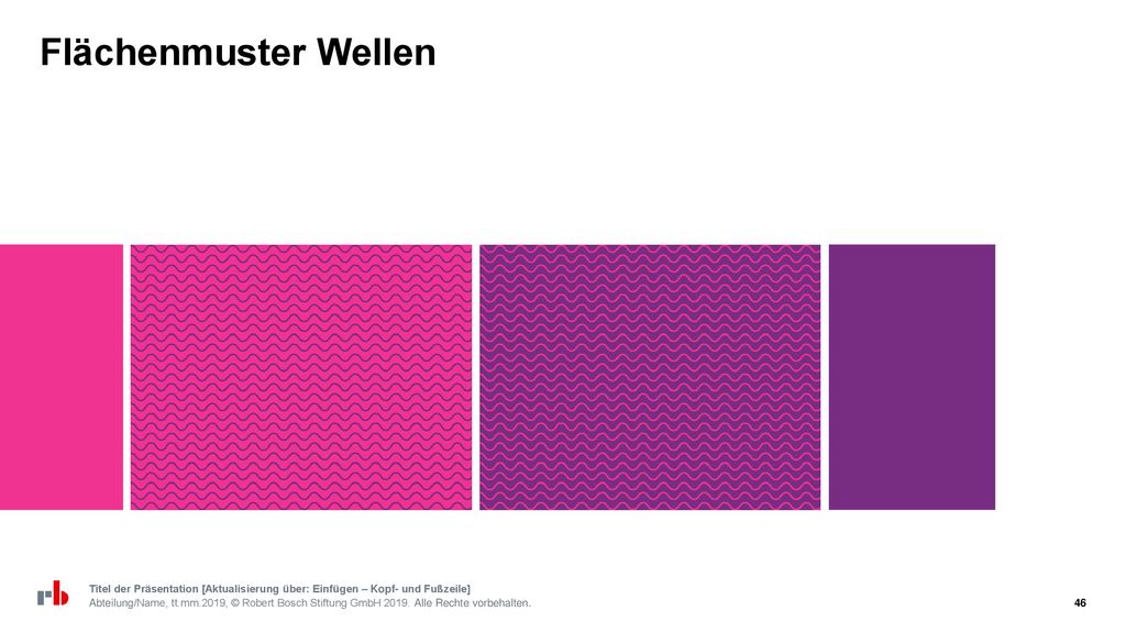 Flächenmuster Wellen Titel der Präsentation [Aktualisierung über: Einfügen – Kopf- und Fußzeile]