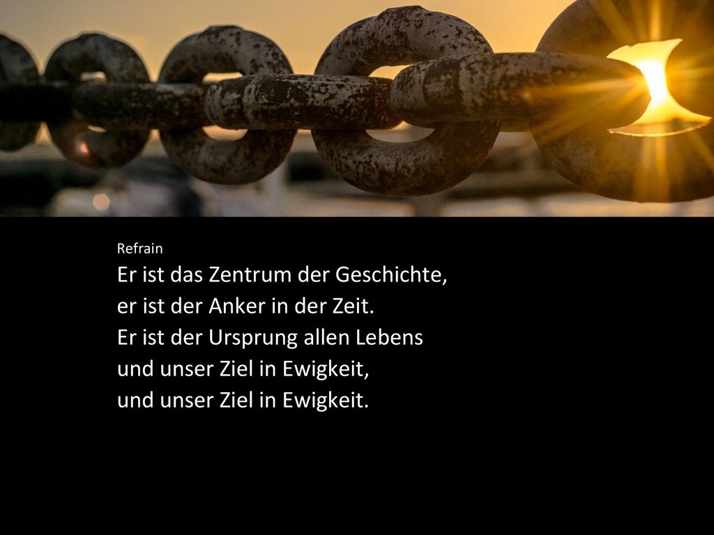 Er ist das Zentrum der Geschichte, er ist der Anker in der Zeit.