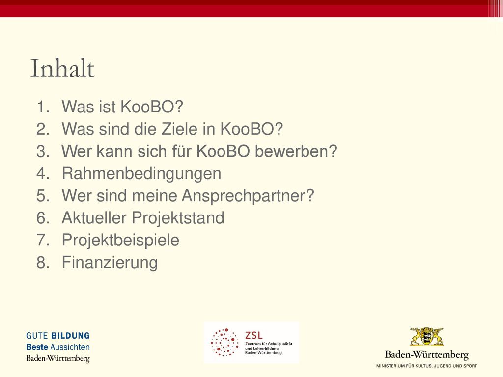 Inhalt Was ist KooBO Was sind die Ziele in KooBO