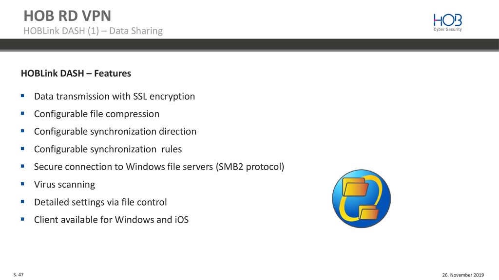 HOB RD VPN HOBLink DASH (1) – Data Sharing HOBLink DASH – Features