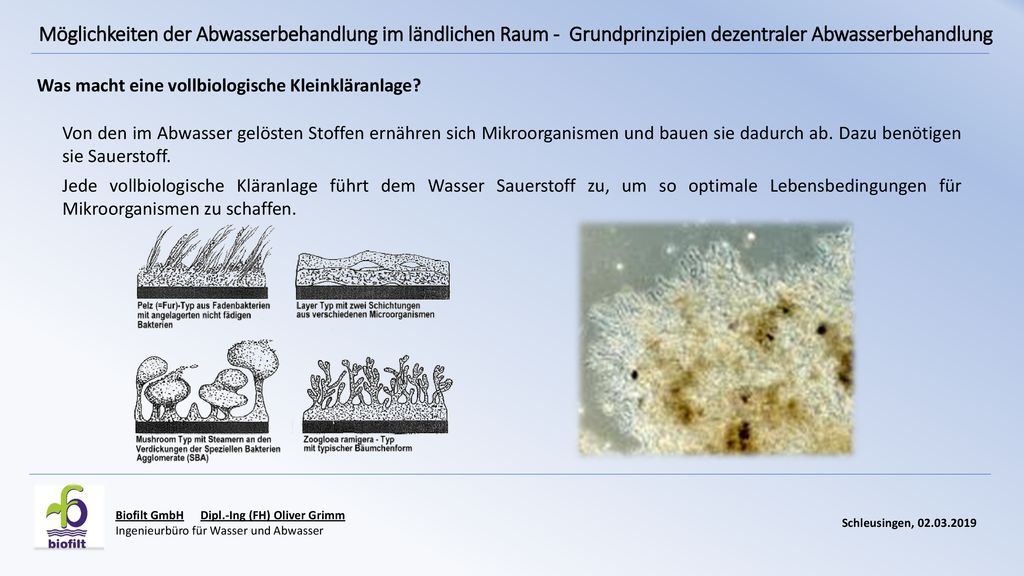 Möglichkeiten der Abwasserbehandlung im ländlichen Raum - Grundprinzipien dezentraler Abwasserbehandlung