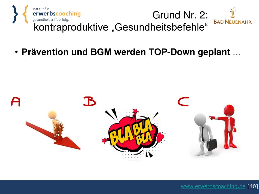 Grund Nr. 2: kontraproduktive „Gesundheitsbefehle