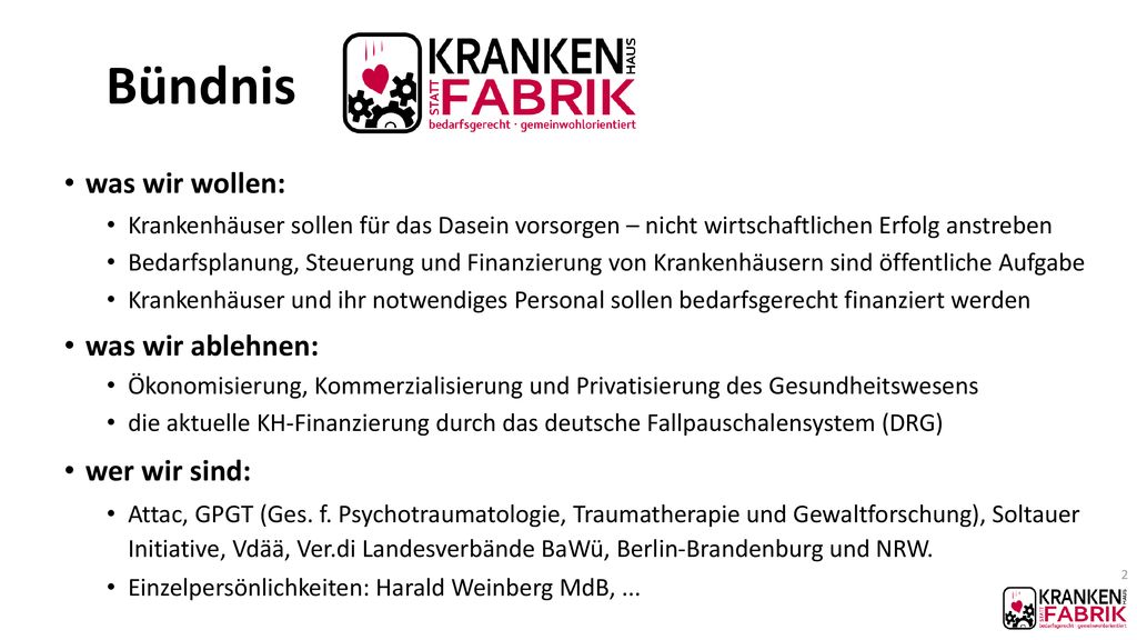 Bündnis was wir wollen: was wir ablehnen: wer wir sind:
