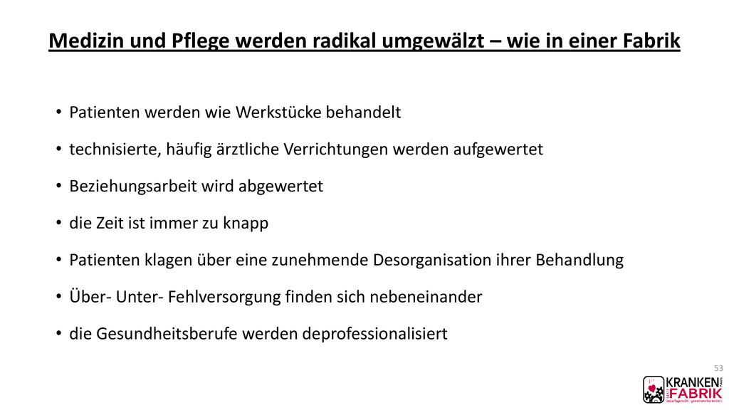 Medizin und Pflege werden radikal umgewälzt – wie in einer Fabrik