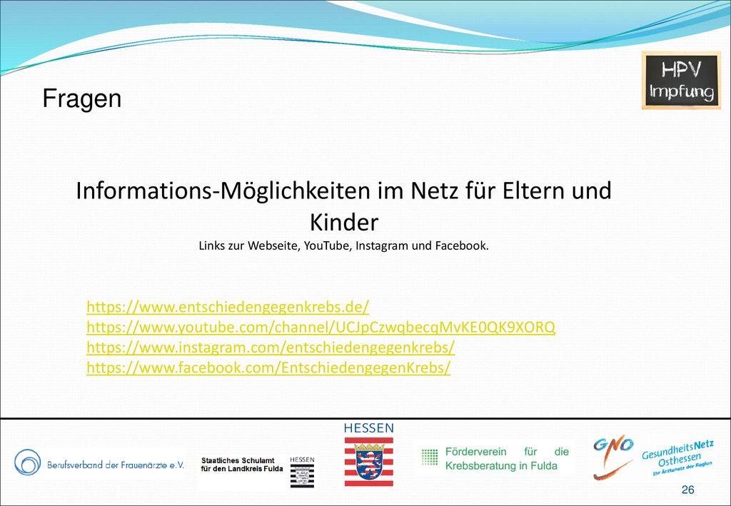 Fragen Informations-Möglichkeiten im Netz für Eltern und Kinder Links zur Webseite, YouTube, Instagram und Facebook.