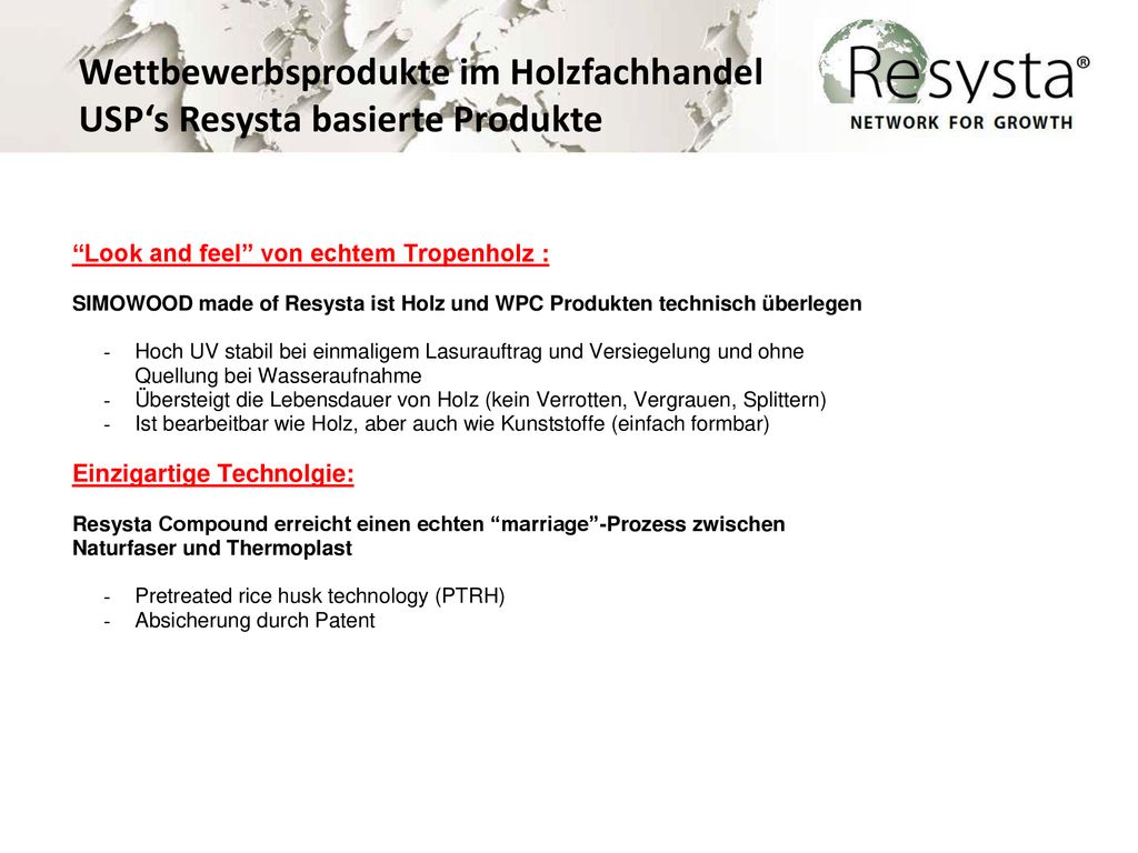 Wettbewerbsprodukte im Holzfachhandel
