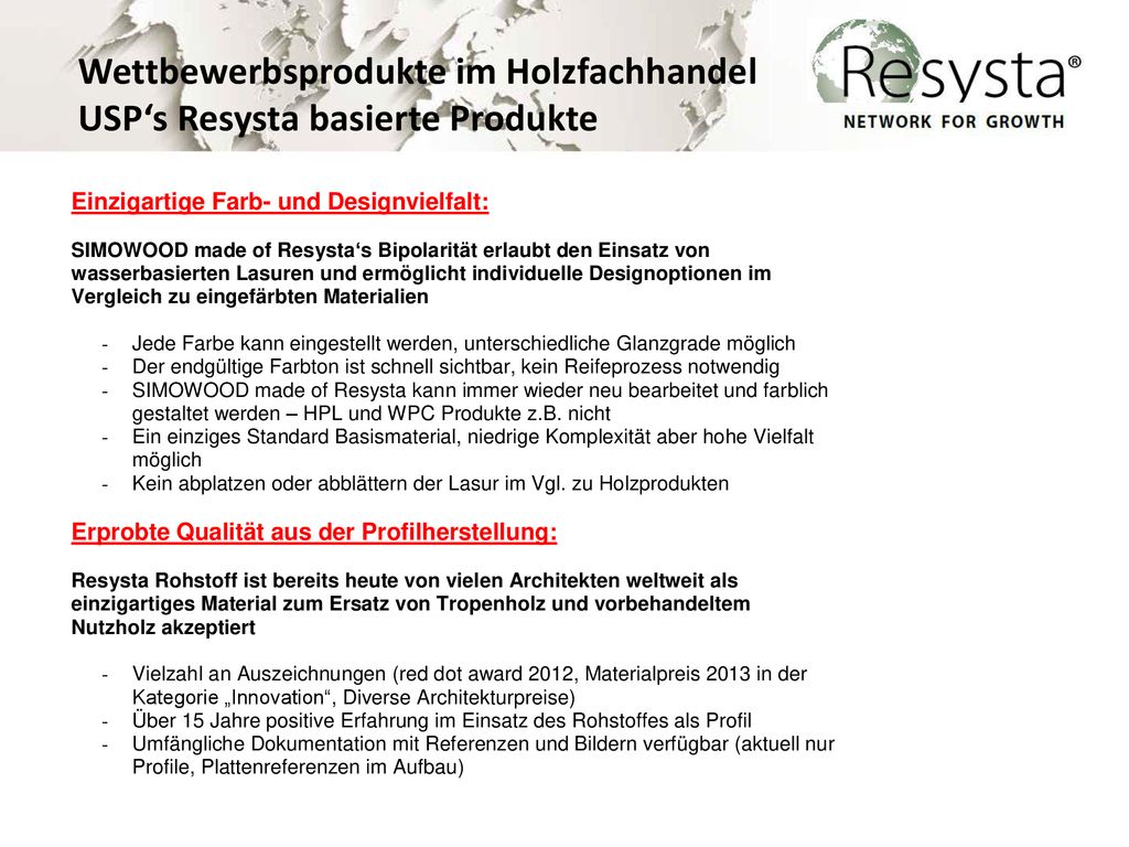 Wettbewerbsprodukte im Holzfachhandel
