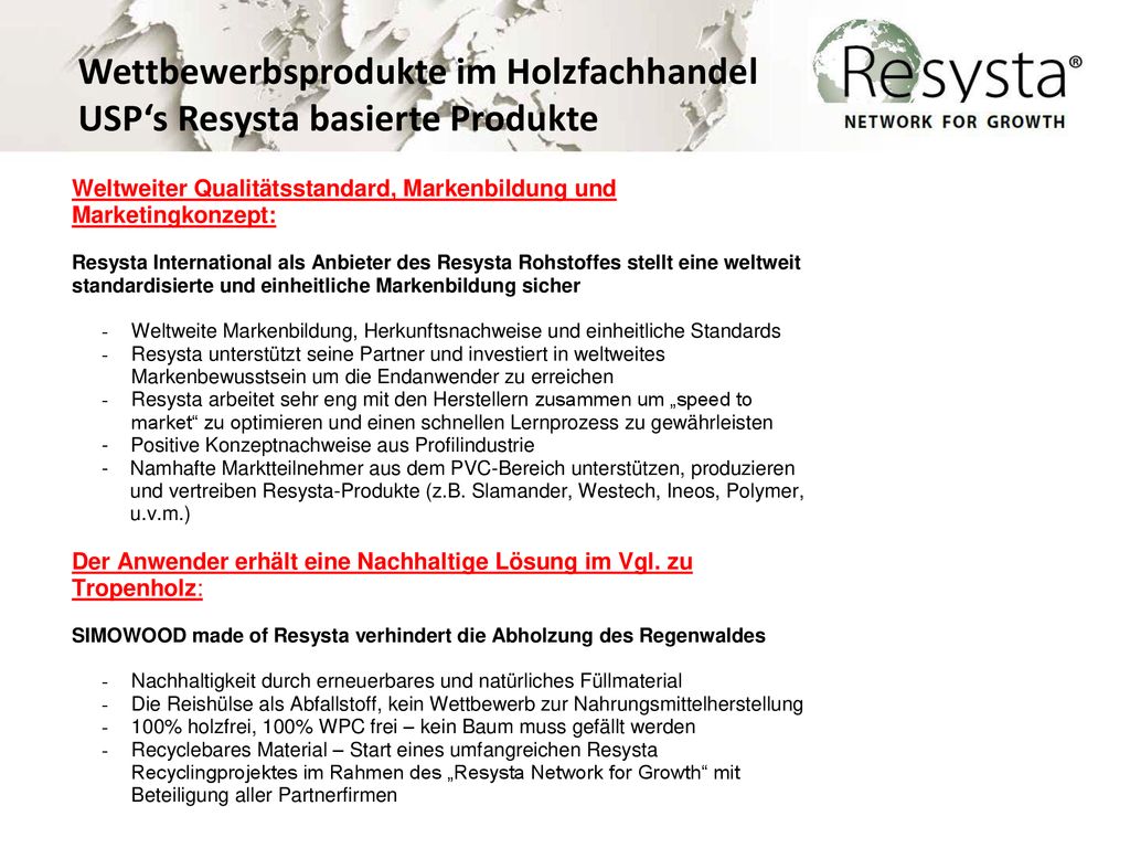 Wettbewerbsprodukte im Holzfachhandel