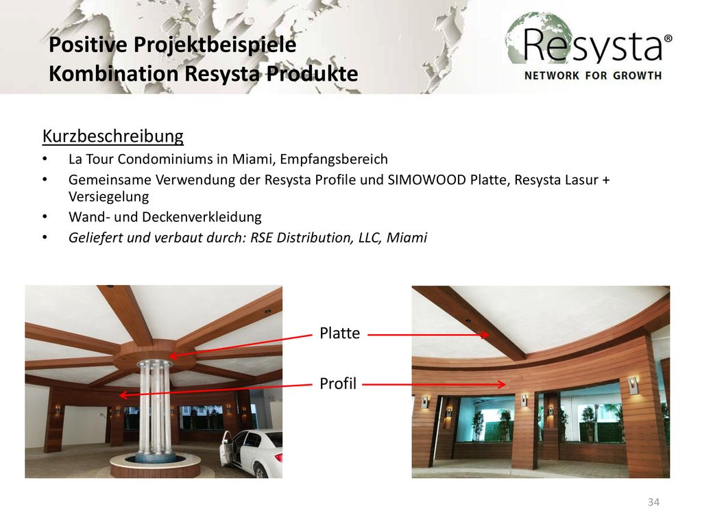 Positive Projektbeispiele Kombination Resysta Produkte