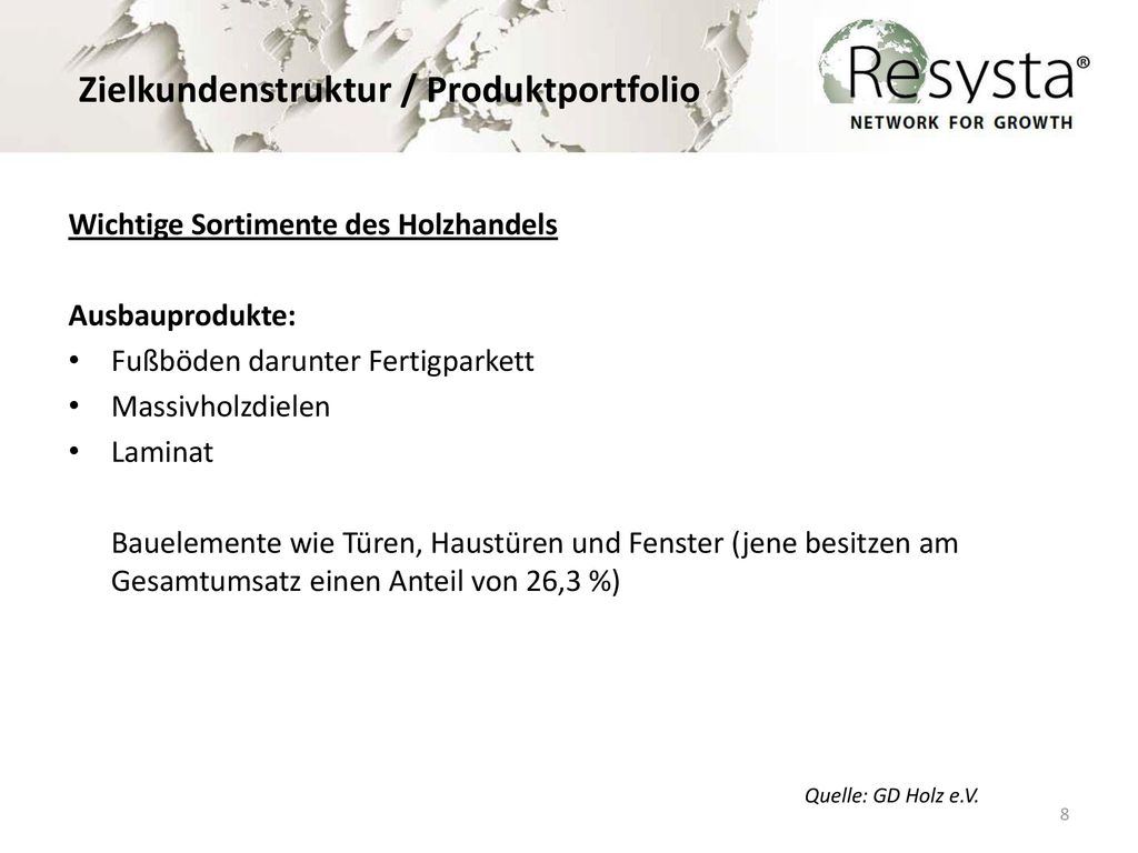 Zielkundenstruktur / Produktportfolio