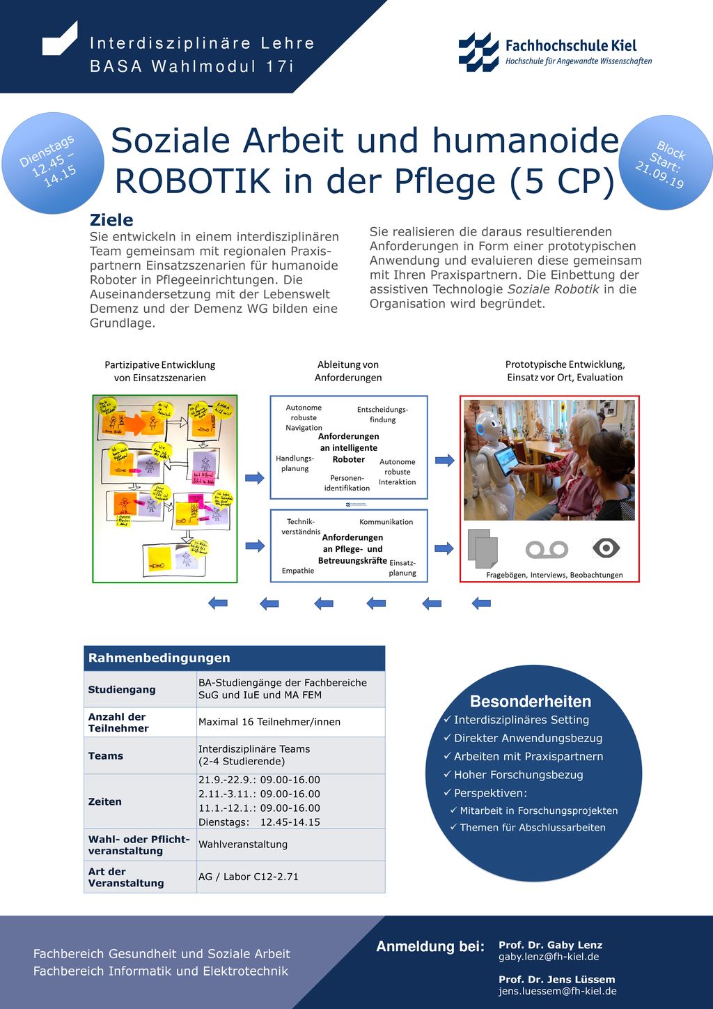 Soziale Arbeit und humanoide ROBOTIK in der Pflege (5 CP)