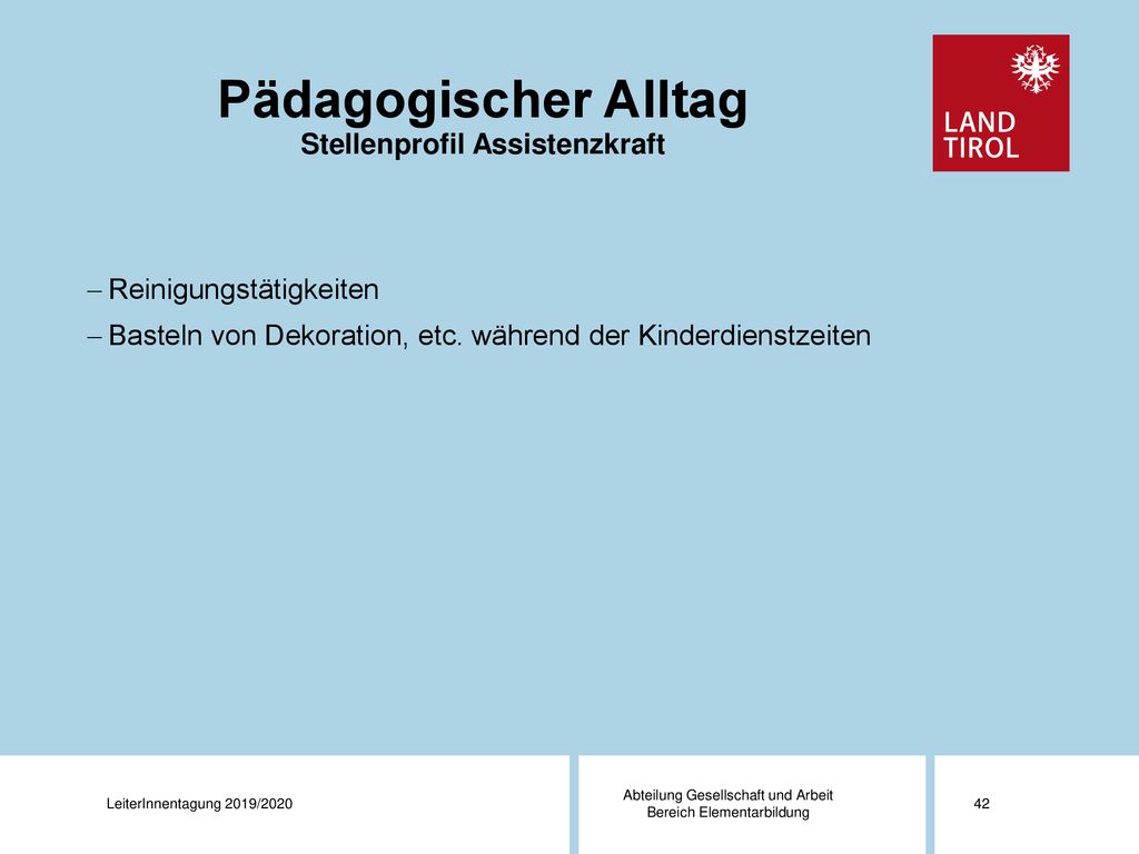 Pädagogischer Alltag Stellenprofil Assistenzkraft