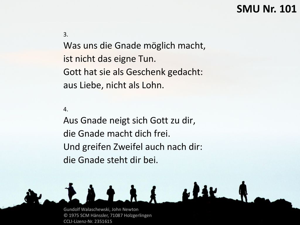 [SMU 101] Gott zeigt den Menschen jeden Tag