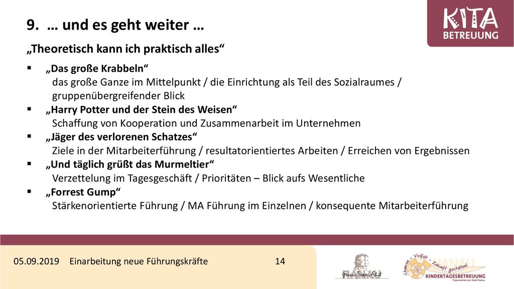 9. … und es geht weiter … „Theoretisch kann ich praktisch alles