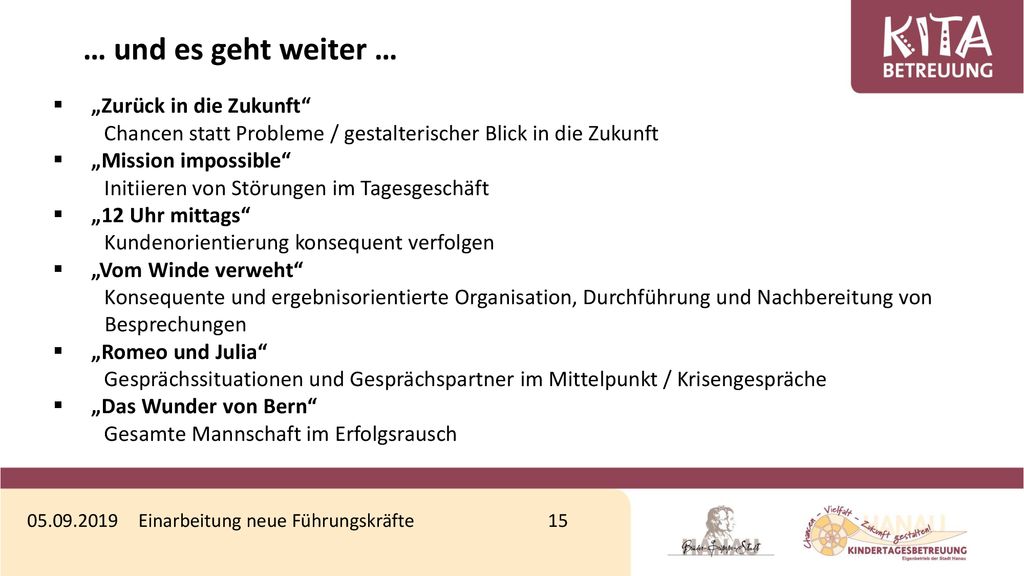 … und es geht weiter … „Zurück in die Zukunft
