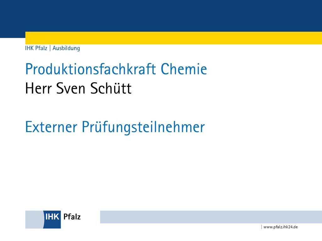 Produktionsfachkraft Chemie Herr Sven Schütt